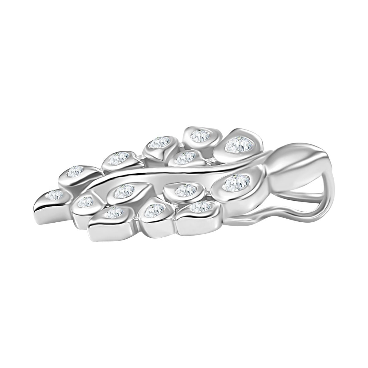 Moissanit Anhänger 925 Silber rhodiniert ca. 0.41 ct