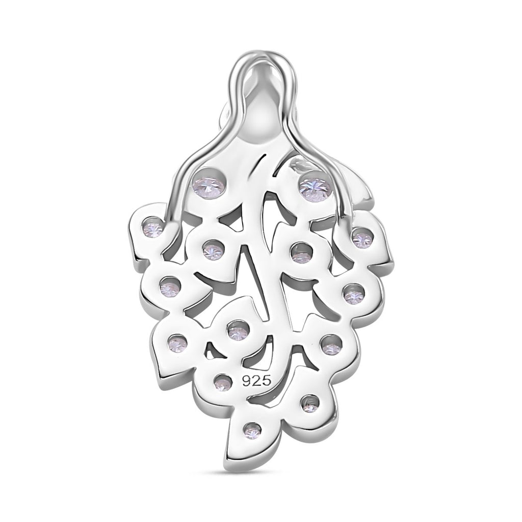 Moissanit Anhänger 925 Silber rhodiniert ca. 0.41 ct