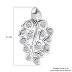 Moissanit Anhänger 925 Silber rhodiniert ca. 0.41 ct