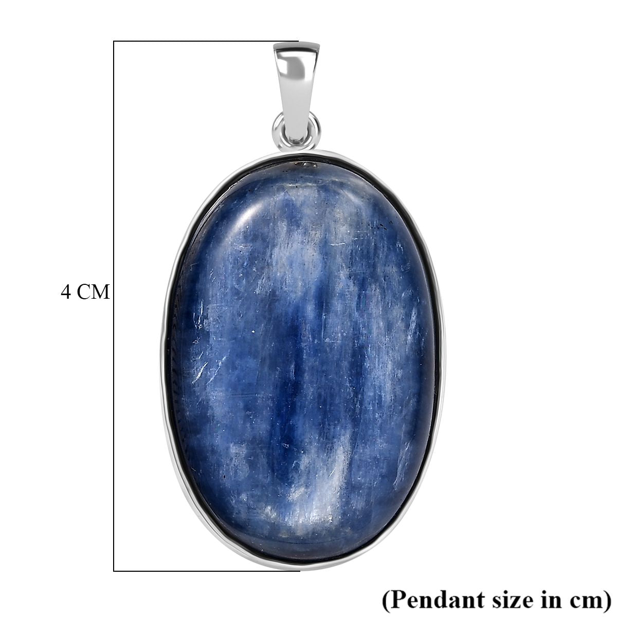 Kyanit Anhänger 925 Silber platiniert ca. 40.02 ct