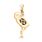 Flamingo Mondstein, Weißer Zirkon Anhänger 925 Silber vergoldet ca. 0,97 ct.
