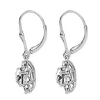 J Francis gefertigt mit SWAROVSKI Weißer Swarovski Kristall Ohrringe 925 Silber platiniert 2.61 ct