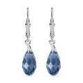 J Francis gefertigt mit SWAROVSKI- Denim blaue Swarovski Kristall-Ohrringe