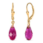 J Francis J Francis gefertigt mit SWAROVSKI Fuchsia Swarovski Kristall Ohrringe 925 Silber vergoldet