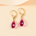 J Francis J Francis gefertigt mit SWAROVSKI Fuchsia Swarovski Kristall Ohrringe 925 Silber vergoldet