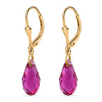 J Francis J Francis gefertigt mit SWAROVSKI Fuchsia Swarovski Kristall Ohrringe 925 Silber vergoldet