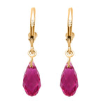 J Francis J Francis gefertigt mit SWAROVSKI Fuchsia Swarovski Kristall Ohrringe 925 Silber vergoldet
