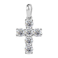 J Francis gefertigt mit SWAROVSKI- Weißer Swarovski Kristall Anhänger, 925 Silber platiniert