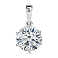 J Francis gefertigt mit SWAROVSKI- Weißer Swarovski Kristall-Anhänger, 925 Silber rhodiniert
