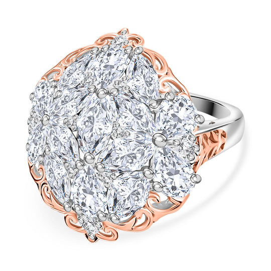 Zirkonia Ring 925 Silber (Größe 18.00) 9.54 ct
