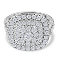 J Francis gefertigt mit SWAROVSKI - Zirkonia Ring 925 Silber rhodiniert,(Größe 19.00)
