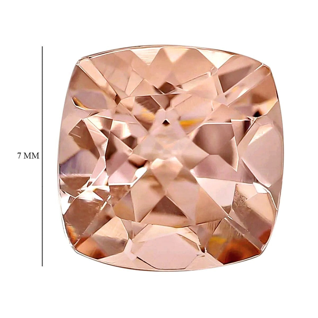 Morganite Cushion 7 Faceted Cut 4A 1.00 Ct
