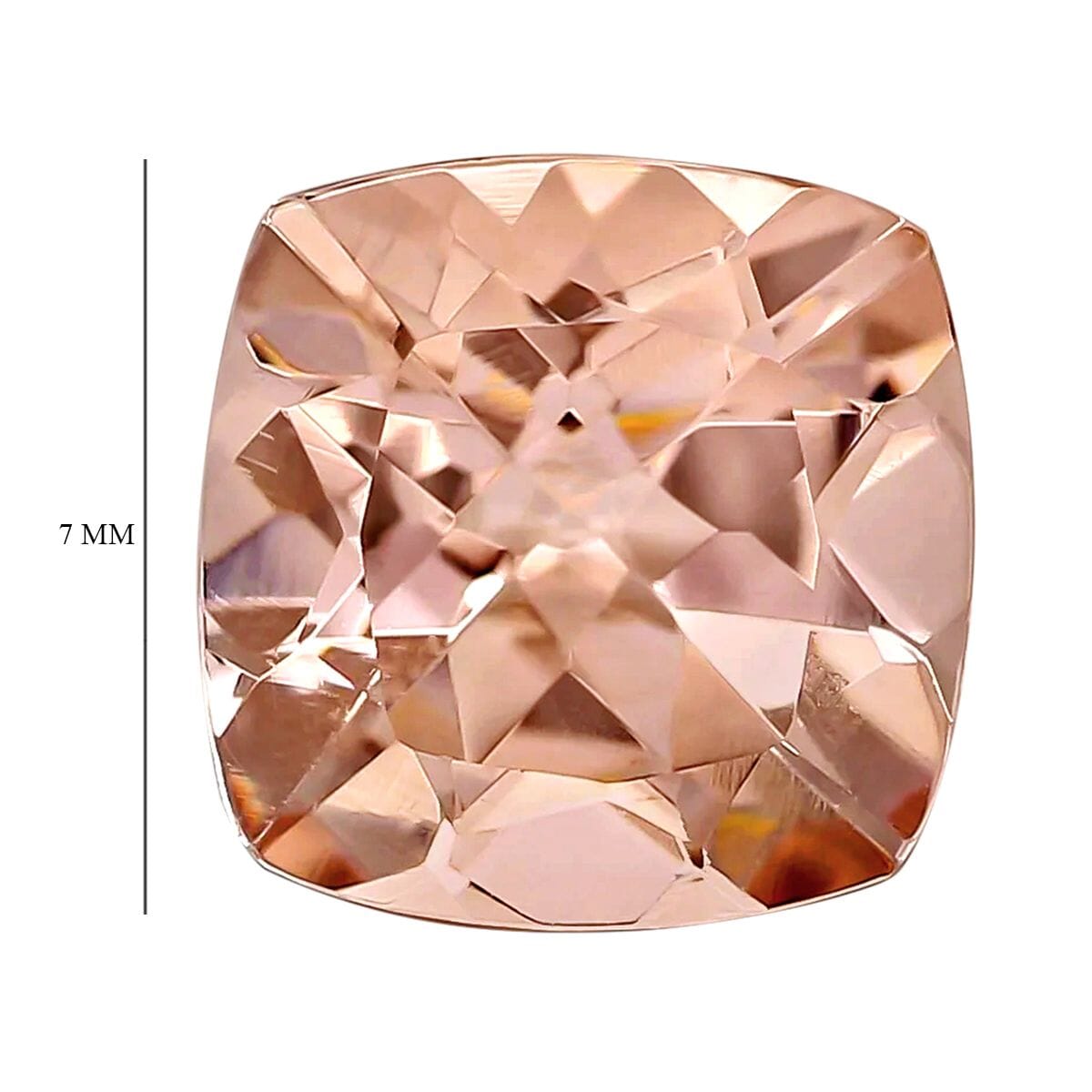 Morganite Cushion 7 Faceted Cut 4A 1.00 Ct