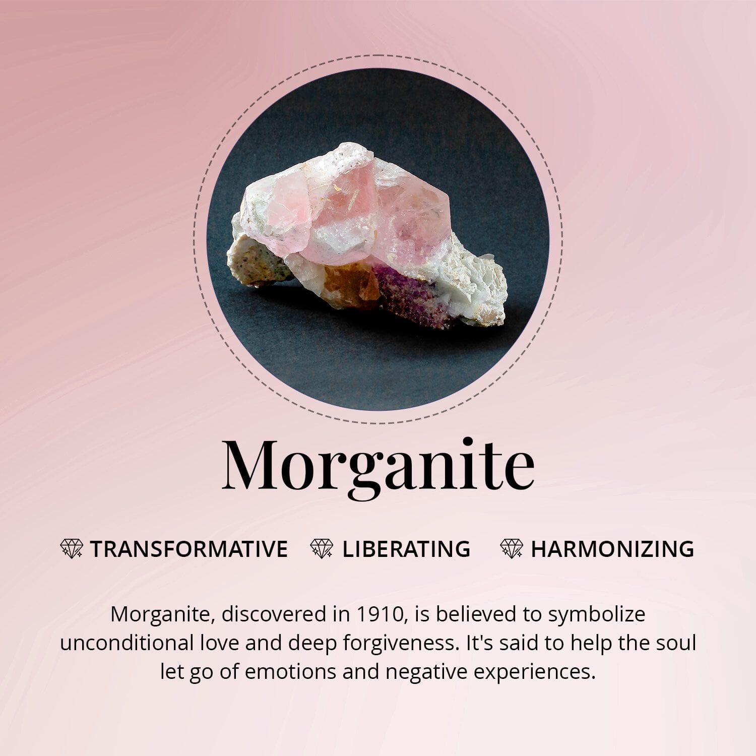 Morganite Cushion 7 Faceted Cut 4A 1.00 Ct