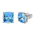 J Francis gefertigt mit SWAROVSKI- Aquamarin Swarvoski Kristall Ohrringe