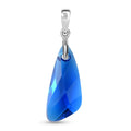 J Francis gefertigt mit SWAROVSKI- Capri blauer Swarovski Kristall Anhänger