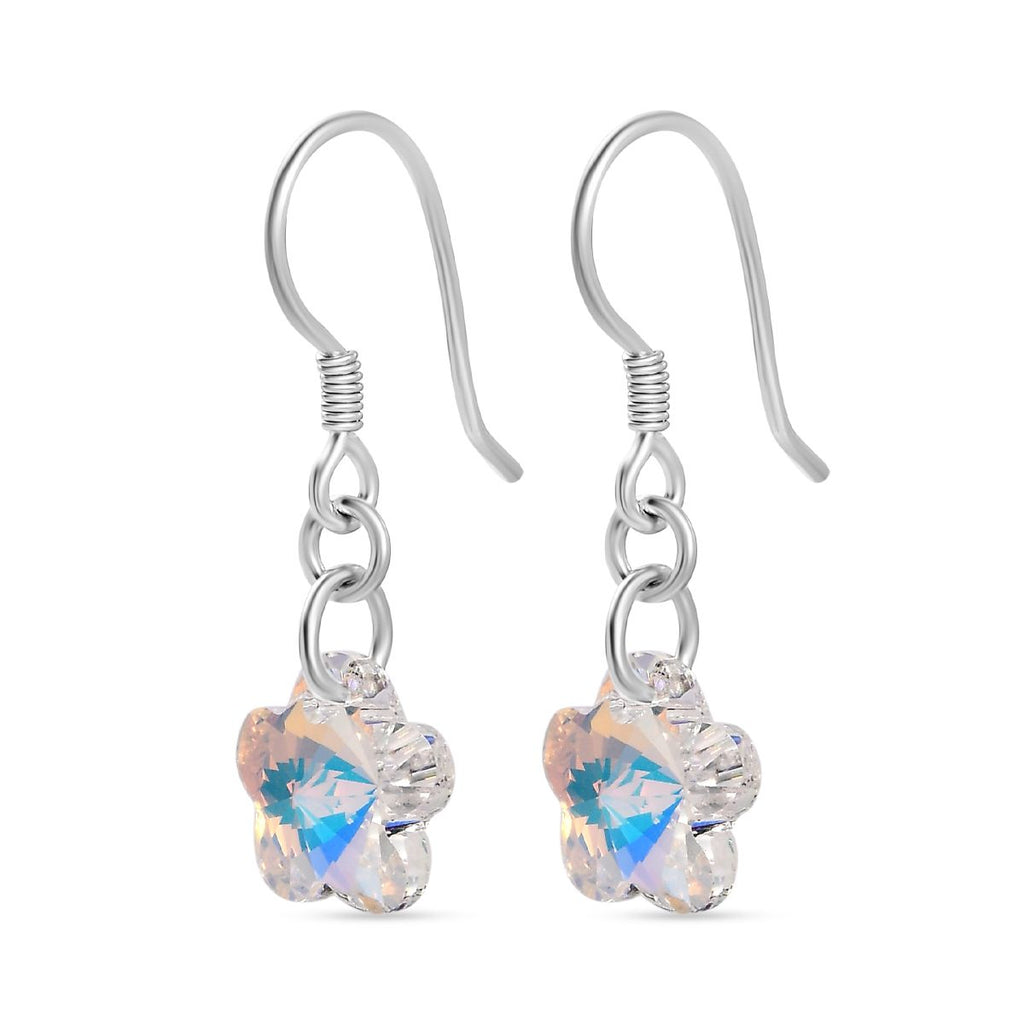 J Francis gefertigt mit SWAROVSKI AB Swarovski Kristall Ohrringe 925 Silber platiniert
