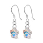 J Francis gefertigt mit SWAROVSKI AB Swarovski Kristall Ohrringe 925 Silber platiniert