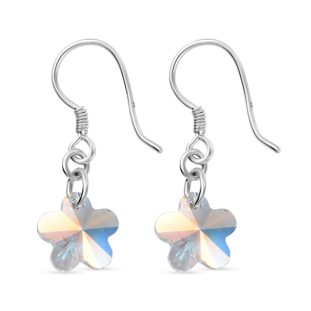 J Francis gefertigt mit SWAROVSKI AB Swarovski Kristall Ohrringe 925 Silber platiniert