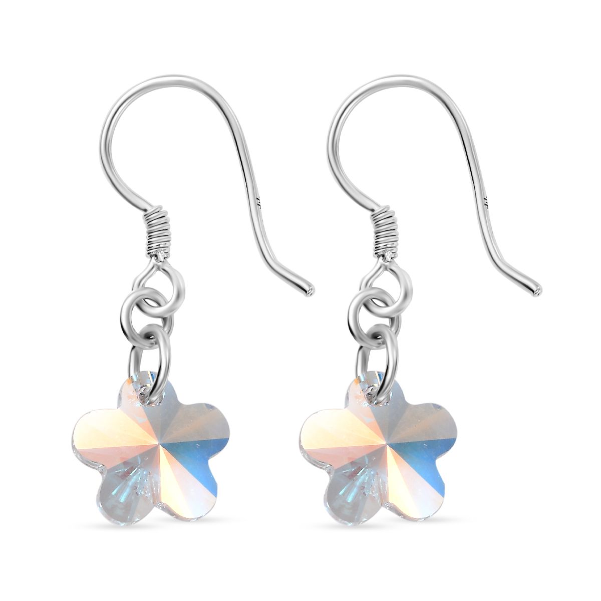 J Francis gefertigt mit SWAROVSKI AB Swarovski Kristall Ohrringe 925 Silber platiniert