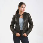 LA MAREY - 100% Lammleder-Jacke, Größe 40, Schwarz