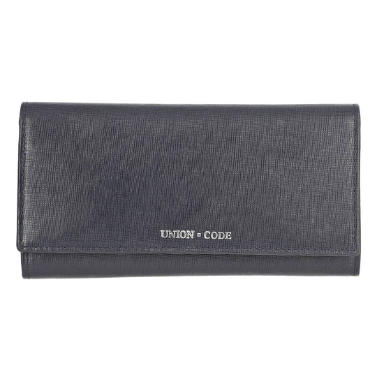CLOSE OUT - UNION CODE: Brieftasche mit Schlangen-Prägung und RFID schutz, 19x12 cm, Cognac
