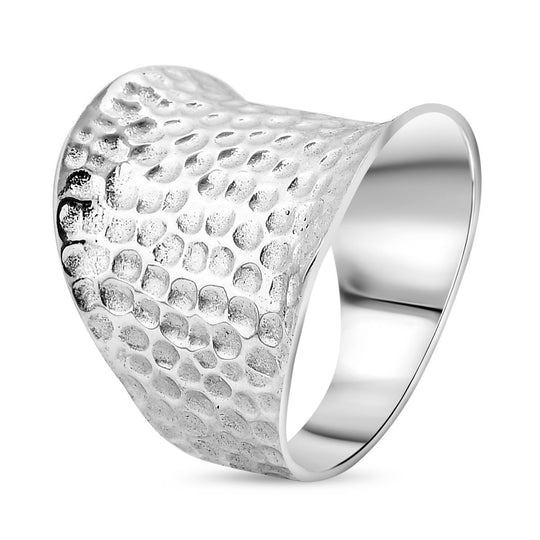 Royal Bali - Gehämmerter Ring, 925 Silber, (Größe 16.00) ca. 7,84g
