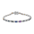 Mehrfarbiges Saphir und Zirkon-Armband - 7,98 ct.