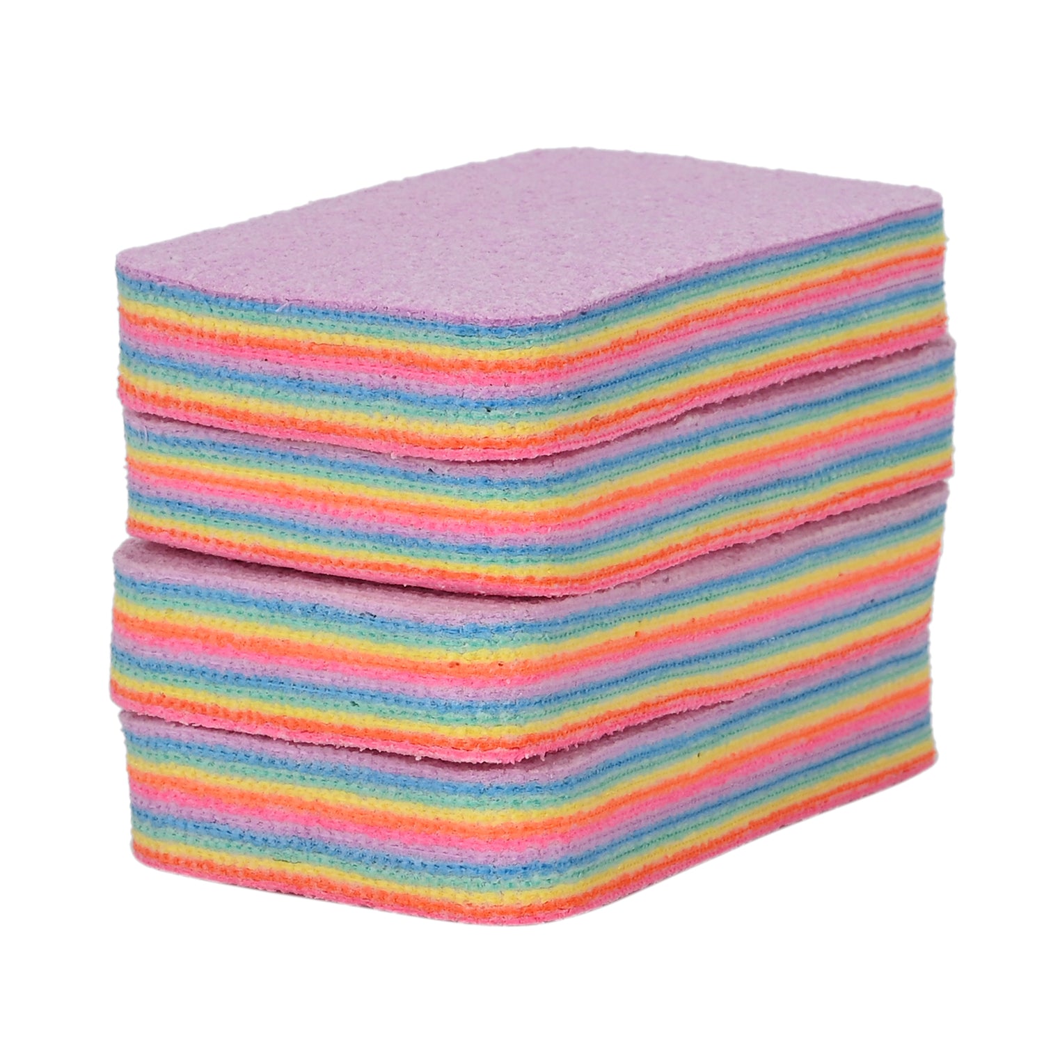 4er-Set Regenbogen-Putztücher, 12-Schicht Mikrofaser-Schwammblock, wiederverwendbar und saugstark