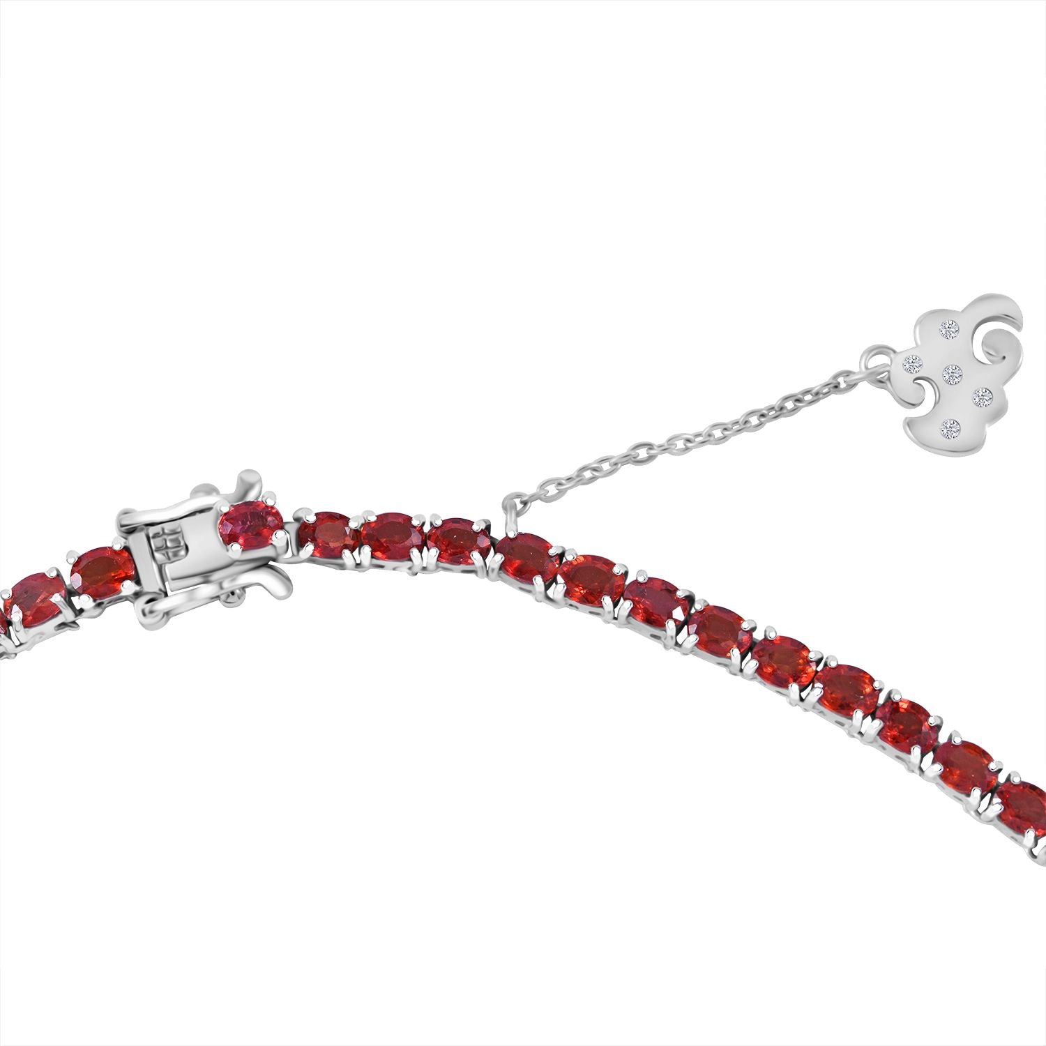 Regenbogen Saphir - AA Blauer Saphir, Rosa Saphir Halskette ca. 45 cm 925 Silber rhodiniert ca. 22.96 ct