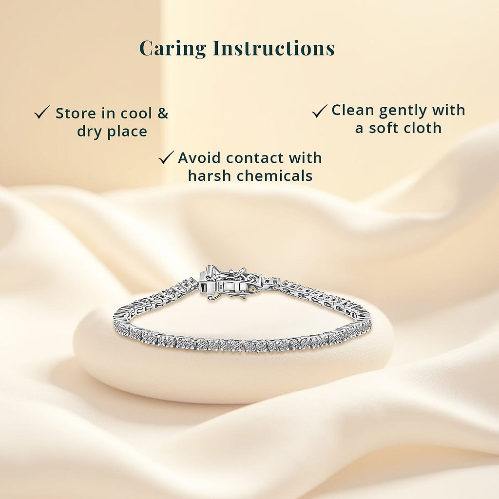 LUXURIANT DIAMOND - Lab Grown Diamant SI Armband ca. 15.25 cm 925 Silber Platiniert ca. 2,00 ct.