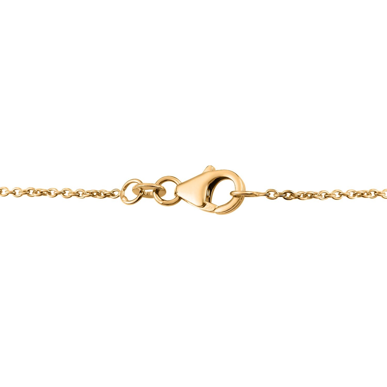 Nebel Quarz, Weißer Zirkon Halskette ca. 45 cm 925 Silber 750 Gelbgold Vermeil ca. 7,02 ct.