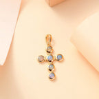 AA Natürlicher, äthiopischer Welo Opal Anhänger 925 Silber vergoldet ca. 0.47 ct
