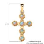 AA Natürlicher, äthiopischer Welo Opal Anhänger 925 Silber vergoldet ca. 0.47 ct