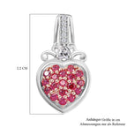J Francis gefertigt mit SWAROVSKI Zirkonia, Roter Zirkonia Anhänger 925 Silber