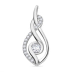 Moissanit Anhänger 925 Silber platiniert ca. 0.60 ct