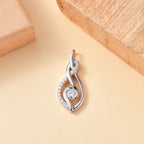 Moissanit Anhänger 925 Silber platiniert ca. 0.60 ct