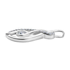 Moissanit Anhänger 925 Silber platiniert ca. 0.60 ct