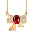 Labor Padparadscha Saphir und Zirkon Halskette, 45 cm - 3,17 ct.
