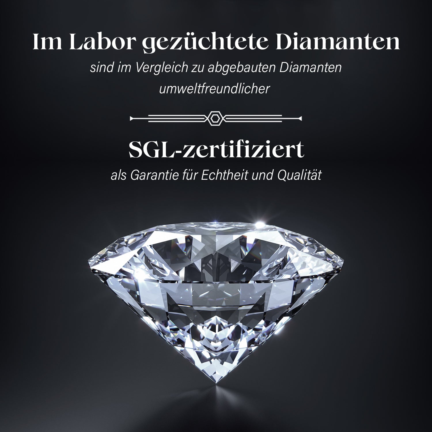 LUXURIANT DIAMOND - Lab-grown Diamant VS-EF SGL zertifiziert Ohrringe, 585 Gold, ca. 2.00 ct