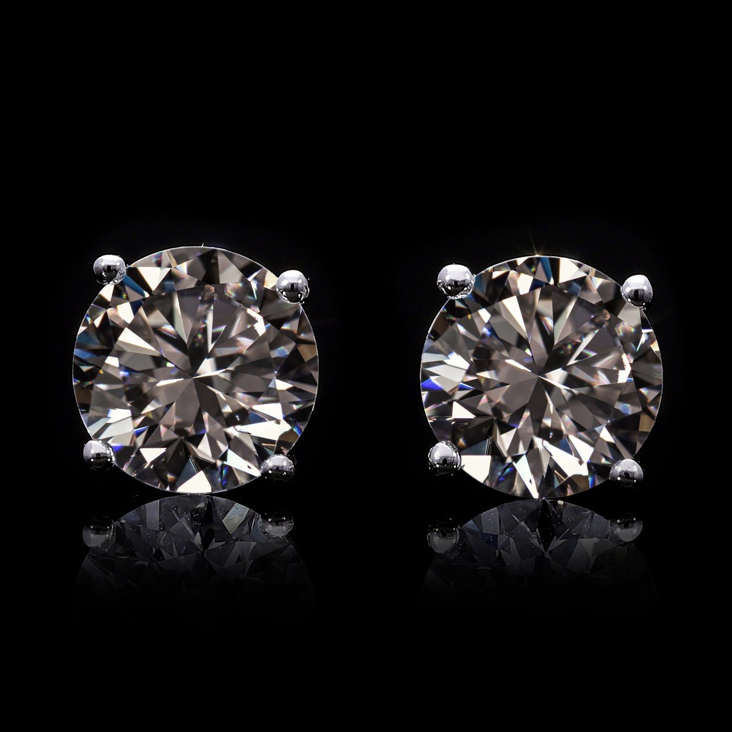 LUXURIANT DIAMOND - Lab-grown Diamant VS-EF SGL zertifiziert Ohrringe, 585 Gold, ca. 2.00 ct