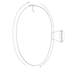 Figaro-Halskette, 925 Silber, ca. 50 cm ca. 3,00g