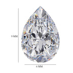 Moissanite Pear 9x6 Faceted Cut 1A 1.30 Ct