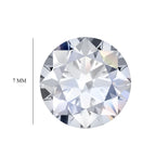 Moissanit Runde 7 Facetten Schliff, 1A 1.14 ct