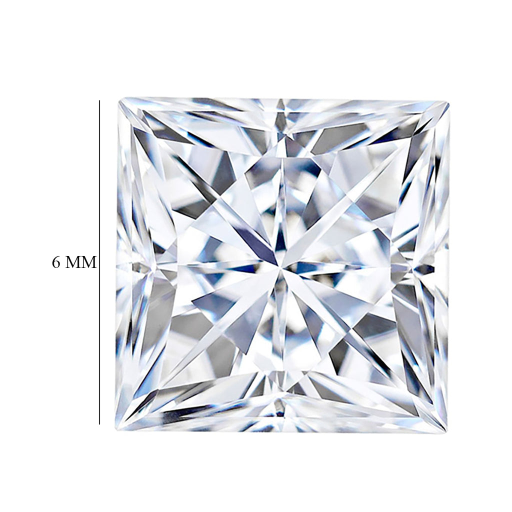 Moissanite Square 6 Princess Cut 1A 1.10 Ct