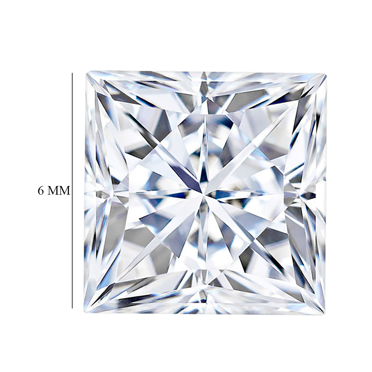 Moissanite Square 6 Princess Cut 1A 1.10 Ct