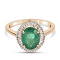 ILIANA AAAA Smaragd und Diamant-Ring, 750 Gelbgold (Größe 17.00) ca. 1.98 ct