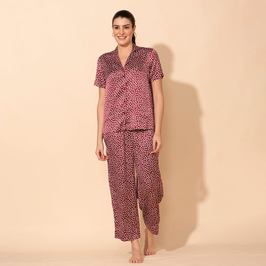 TAMSY - Satin Loungewear, M 38, Schwarz
