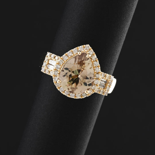 LUXORO AAA Turkizit, Weißer Diamant AGI zertifiziert Ring 585 Gold (Größe 20.00) ca. 3.15 ct
