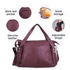 100% echte Leder Handtasche RFID Schutz, 43x28x7,5 cm, Braun